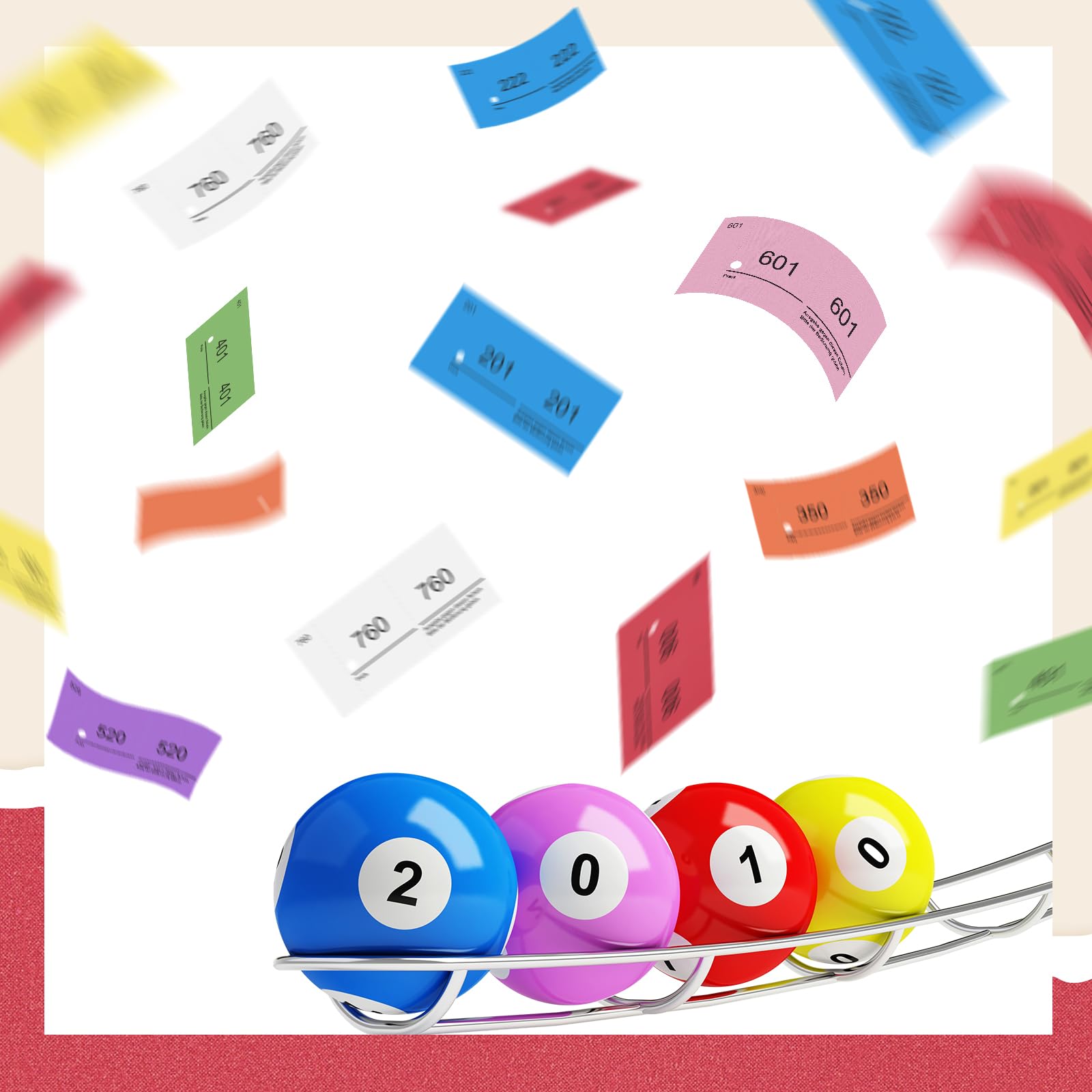 Nezyo 8 Bloques de Tickets Numerados 1-800 Talonario de Rifa de Números Dobles Tickets de Consumición Recibos de Comida Buffet Billetes Ganadores Fichas de Ropa para Fiesta Eventos Club(Colorido)