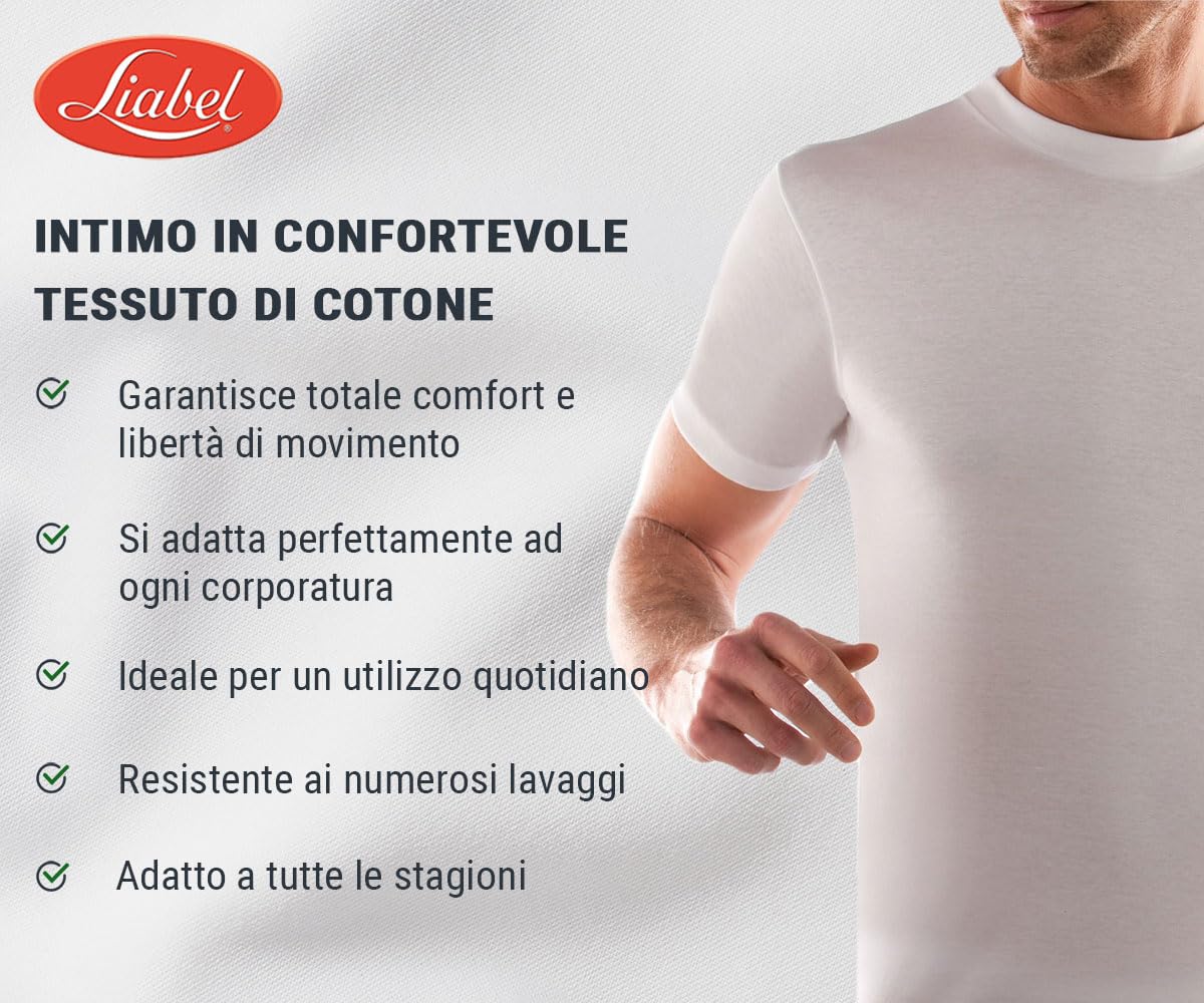Liabel Camiseta Cuello Redondo/Cuello V Hombre Camiseta de Tirantes Algodón Art. 4428