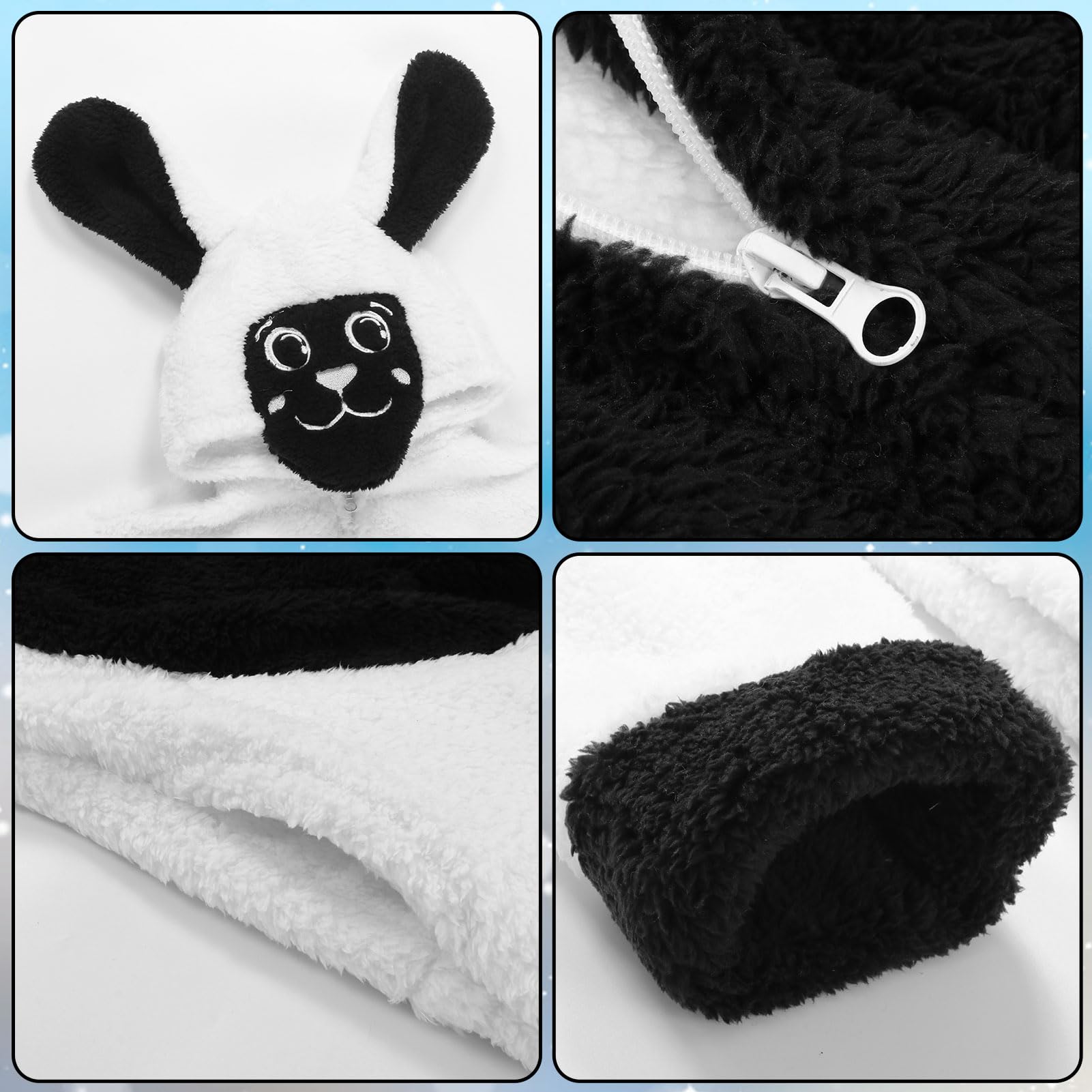 GEMAKA Sheep Costume Kids Christmas Nativity Xmas Outfit Lamb Costumes School Fancy Dress Attire for Kid (120cm) - Image 2