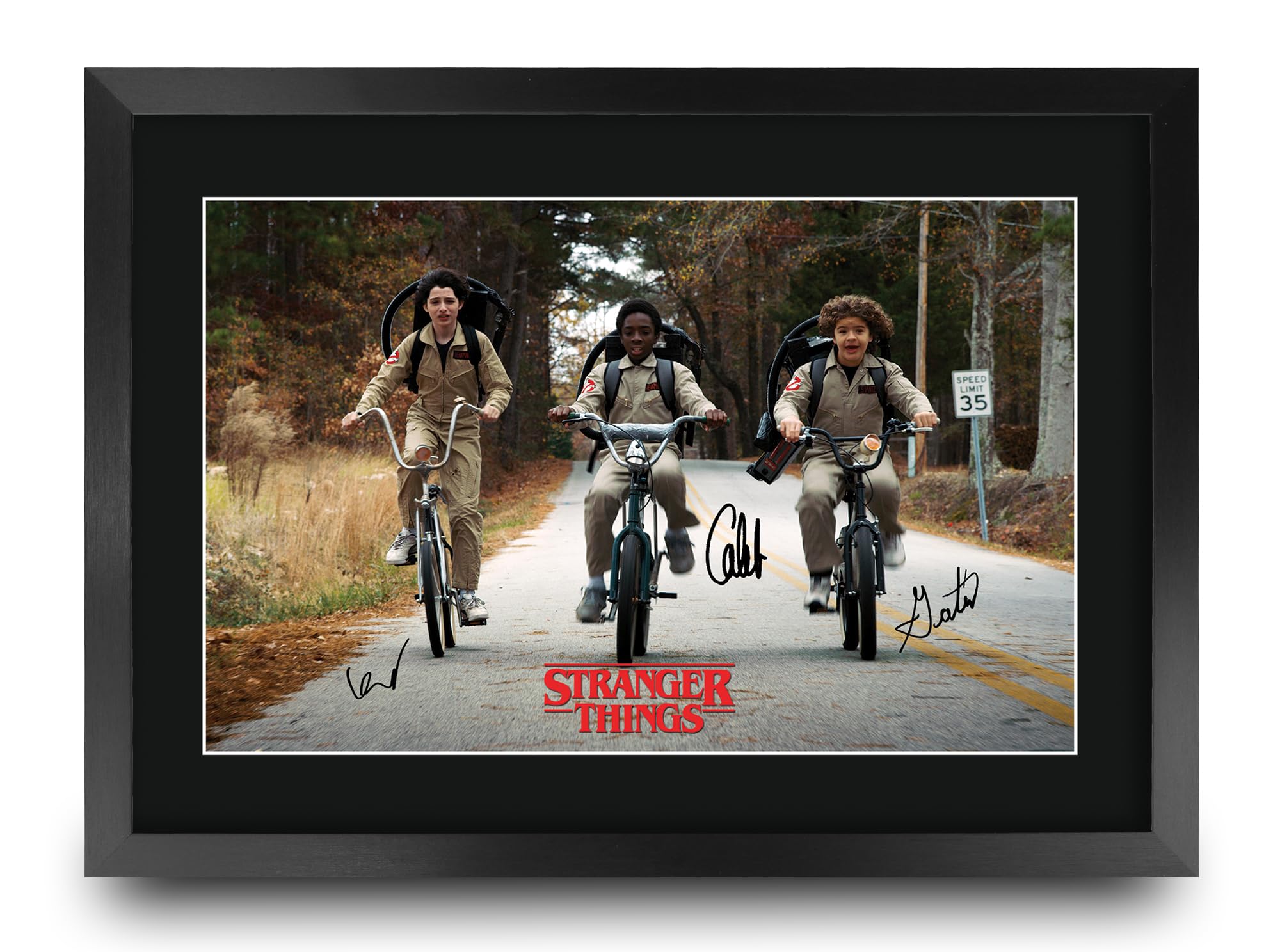 HWC Trading Strange Hawkins Thing Scene 1 Gifts Printed Signed Autograph Picture for TV Memorabilia Fans - A3 Framed — image 1