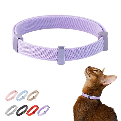 Safety Cat Collar Pro, Lightweight Elastic Release Non Breakaway Cat