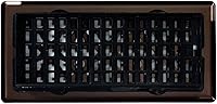 Decor Grates AGH410-RB 4x10 Gothic Bronze Steel Floor Register - Easy Install, Rust-Proof Damper