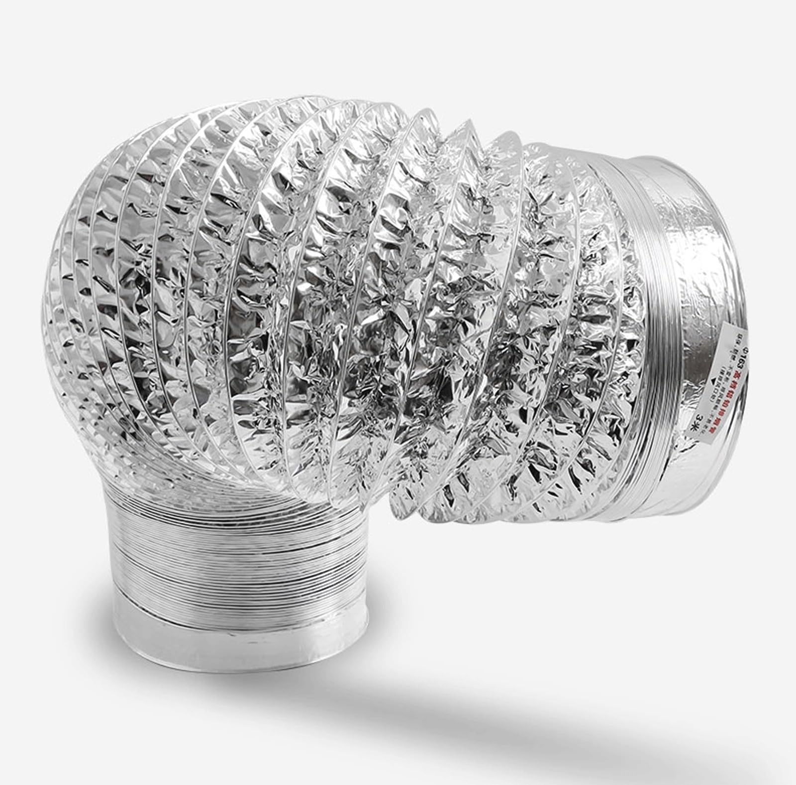 Condotto Flessibile in Alluminio, Condotto di Ventilazione Flessibile in Alluminio di Diverse Dimensioni, Argento(5m 200mm)