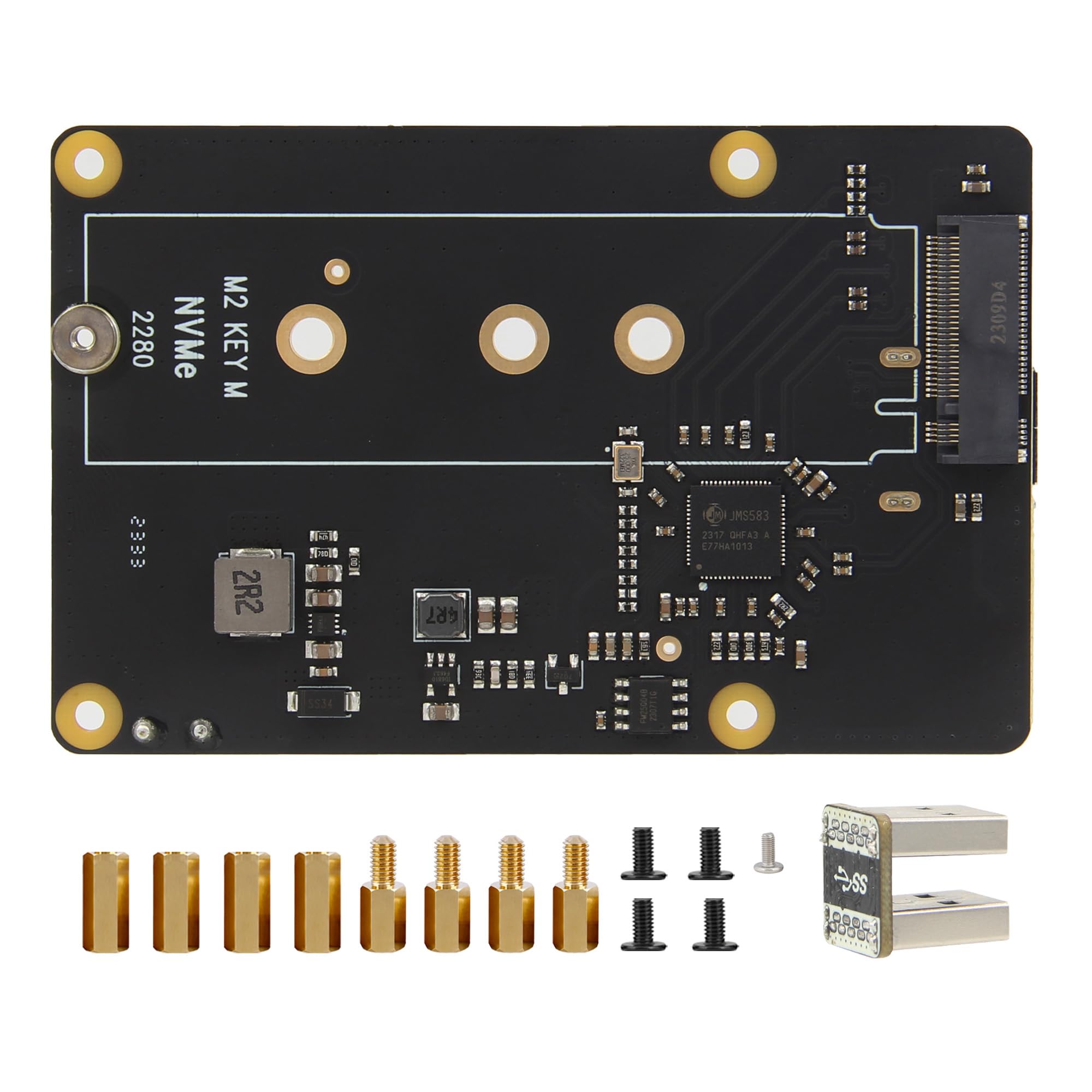 Geekworm X872 V2.0 USB 3.0 to M.2 NVMe SSD HAT Shield for Raspberry Pi 4