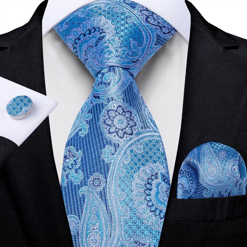 Corbata Paisley Floral de Seda para Hombre miniatura 2