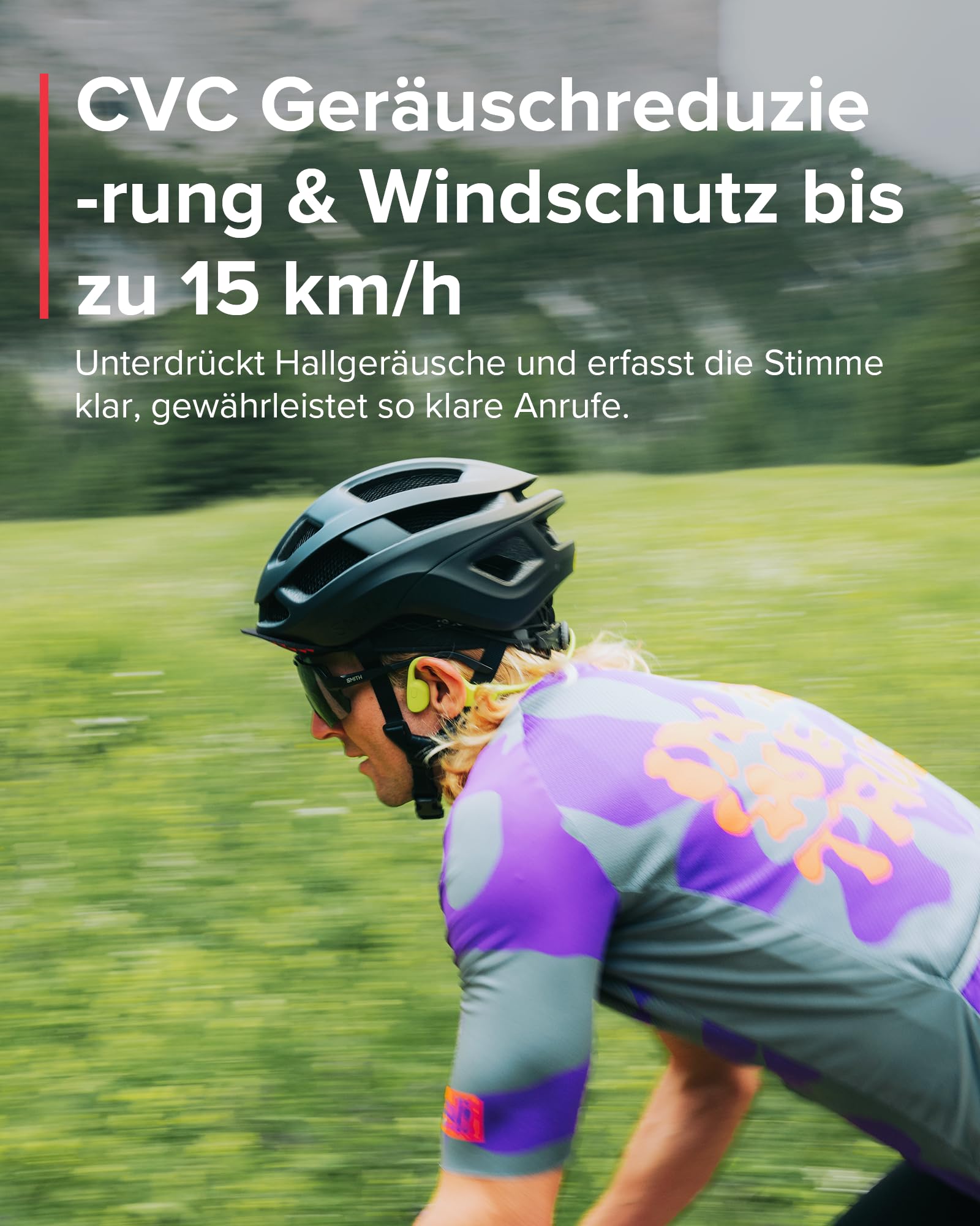 SUUNTO Sonic Knochenschall Kopfhörer, Open-Ear Bone Conduction Bluetooth Sport Kopfhörer, Verbesserter Bass, IP55 Wasserdicht, 10 Stunden Lange Akkulaufzeit, Ideal für Laufen & Radfahren, 31g