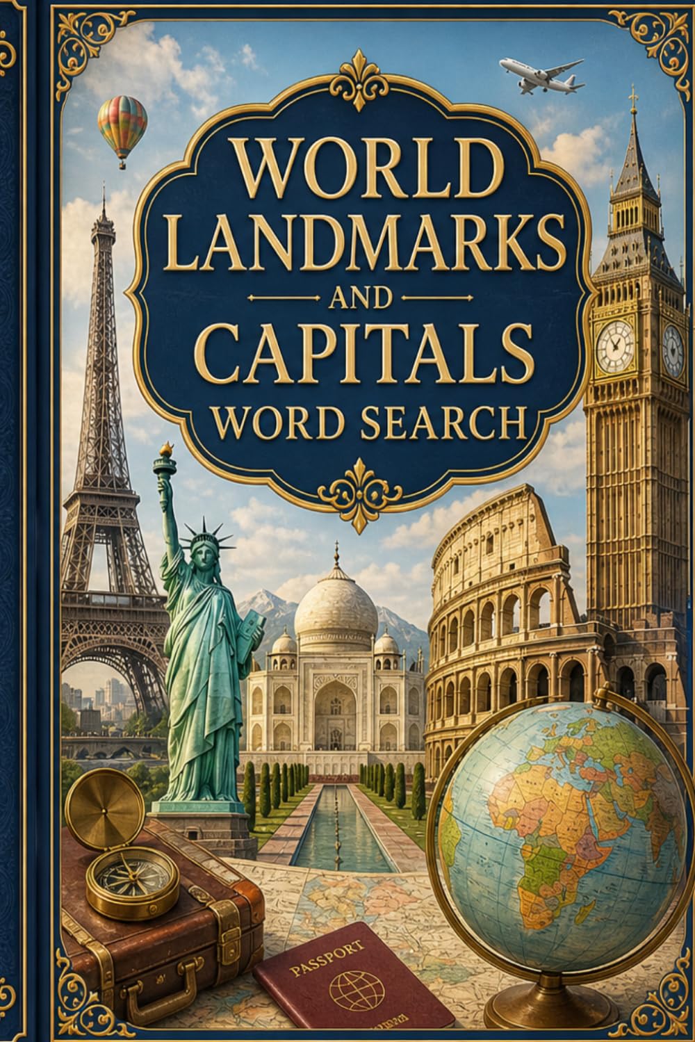 World Landmarks and Capitals Word Search: 60 Word Search Puzzles: 6x9 Inches, 120 Pages | 60 word search Puzzles | Solutions Included|