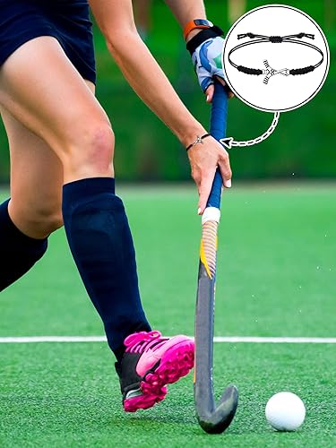 Vista 13 de Jadive 20 pulseras de hockey sobre césped ajustables con cuerda para regalo para amigos, jugadores, equipos entrenadores