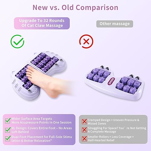 Miniatura 7 de Masajeador de pies para alivio de la fascitis plantar, rodillo de pies con bola de masaje, masaje de pies para aliviar el dolor de neuropatía,