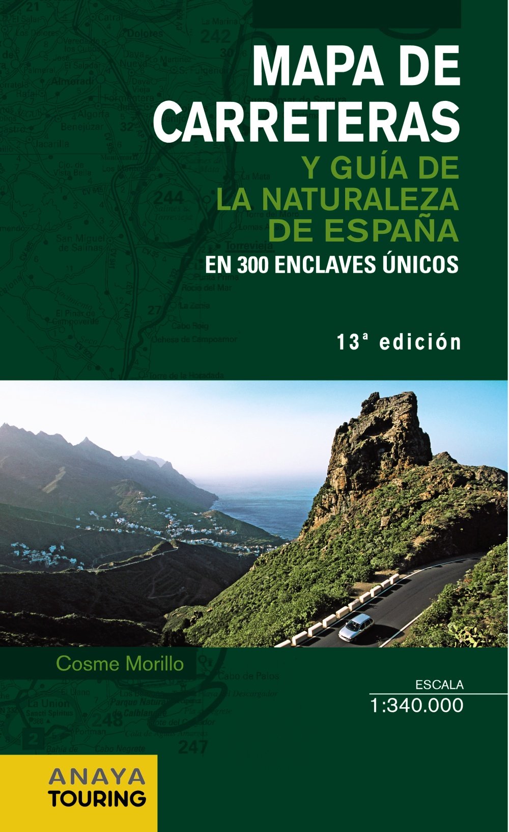 Mapa de Carreteras y Guía de la Naturaleza de España 1:340.000 - 2014 (Mapa Touring)