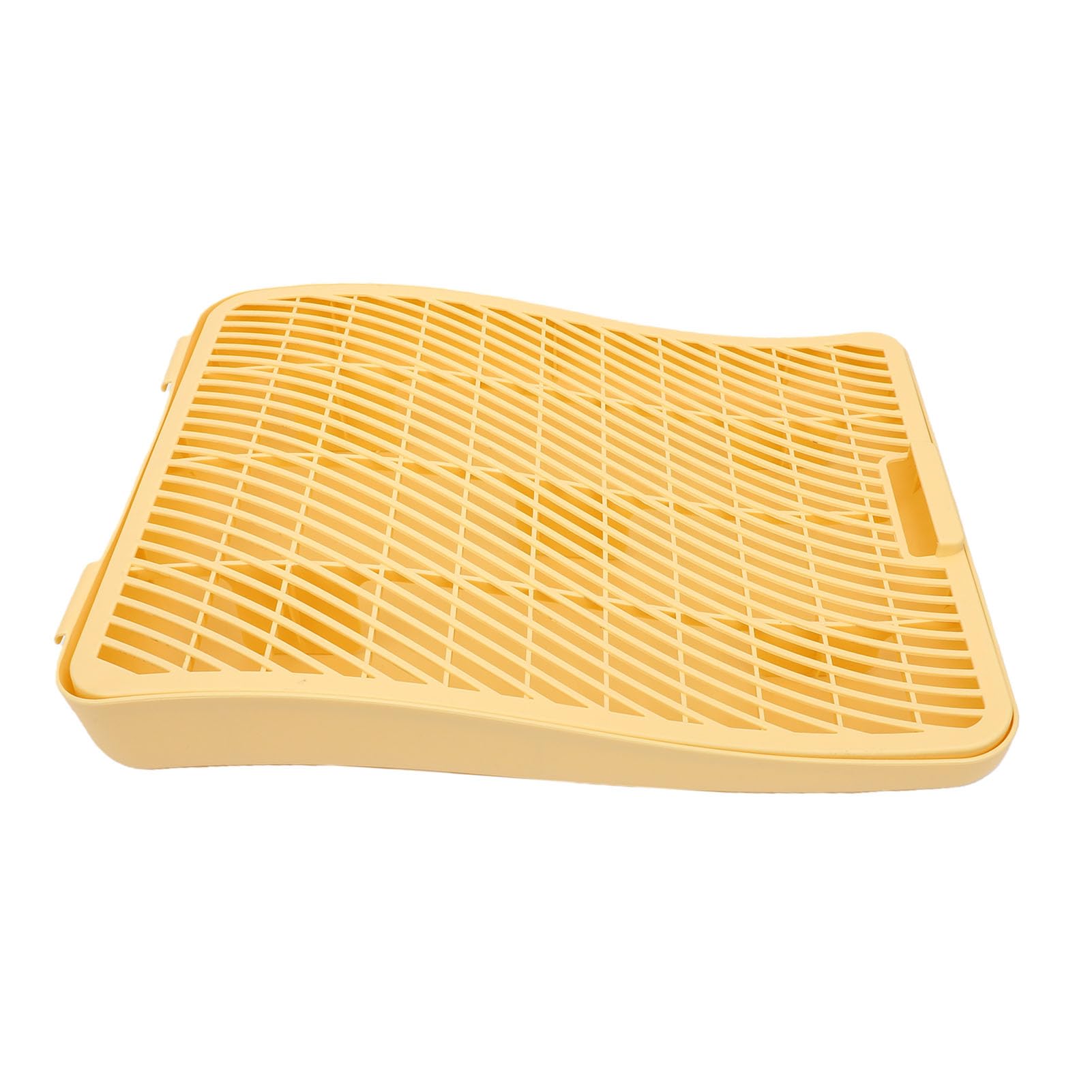 Asixxsix Tapis de Litière, Capteur de Litière pour Chat à Double Couche Anti-éclaboussures, Rampe de Marche avec Fonction de Filtre Lavable pour Chatons Chats âgés (Yellow)