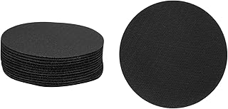 sourcing map 24 marcadores para alfombras, puntos circulares de 4 pulgadas para alfombra de aula, puntos circulares para suministros para profesores de preescolar, asiento flexible, color negro