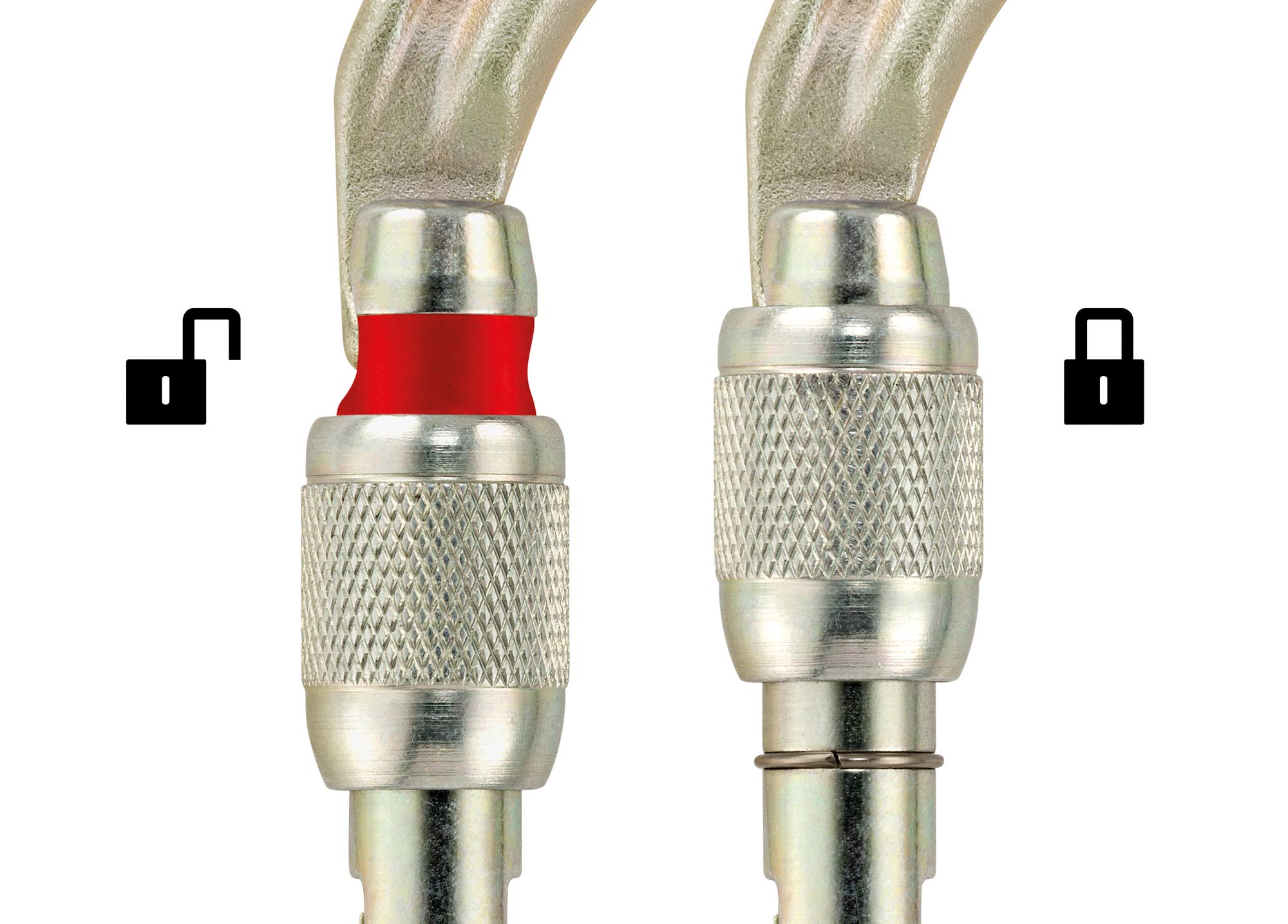 6 MOUSQUETONS PETZL VULCAN Screw-Lock