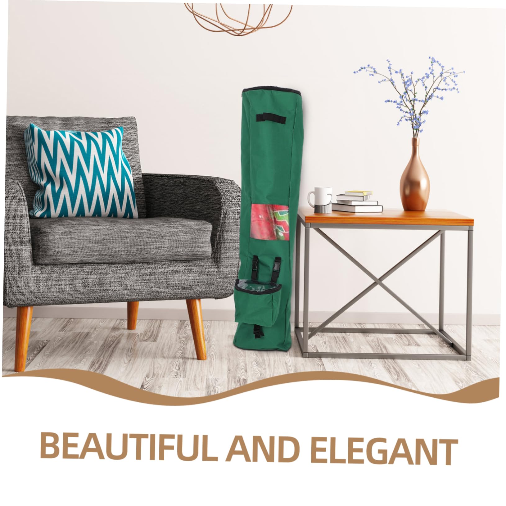 Didiseaon Wrapping Paper Storage Bag Multi Organizer for Party Supplies Ribbons and Holiday Accessories for Christmas Wrapping Storage