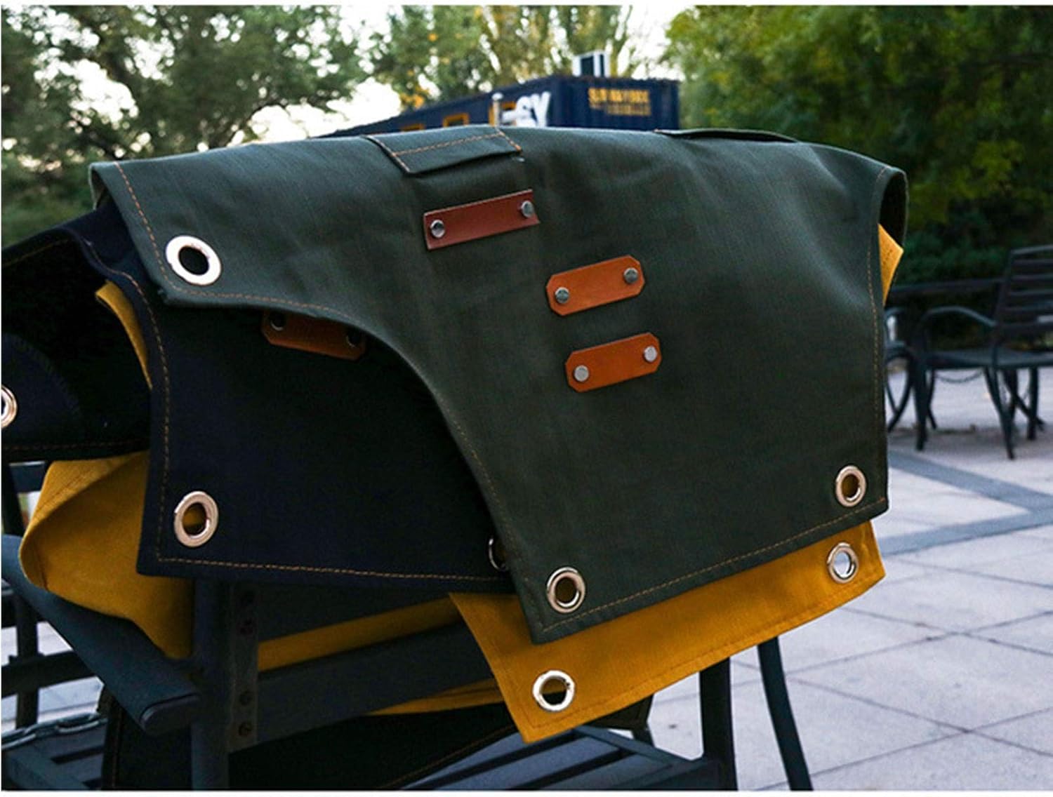 Work Apron With Pockets, Carpenters Apron,Workshop Tool Apron, Heavy Duty Waxed Canvas Work Apron Welding Apron, Work Apron (Color : Blue, Size : X-Large) (Color : Blue, Size : X-Large)