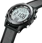 LN LENQIN Mens Watches Outdoor Multifunction Digital Watch for Men Daily Waterproof Alarm Calendar Mens Sports Wacth with Silicone Band