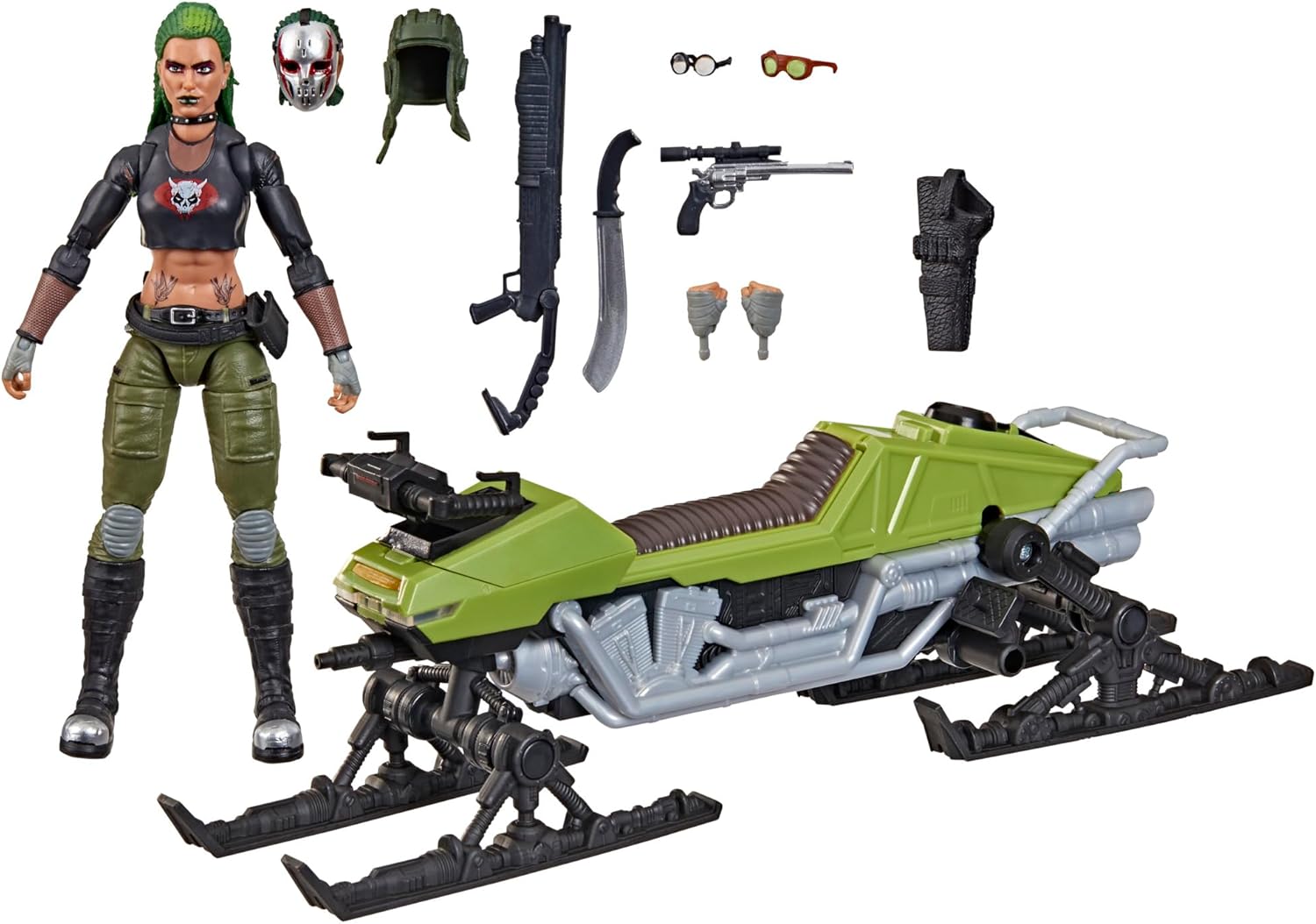 G.I. Joe Classified Series #194, Zanya and Dreadnok Chameleon (Swamp Skier), Collectible 6 Inch Action Figure and Vehicle Set with 10 Accessories