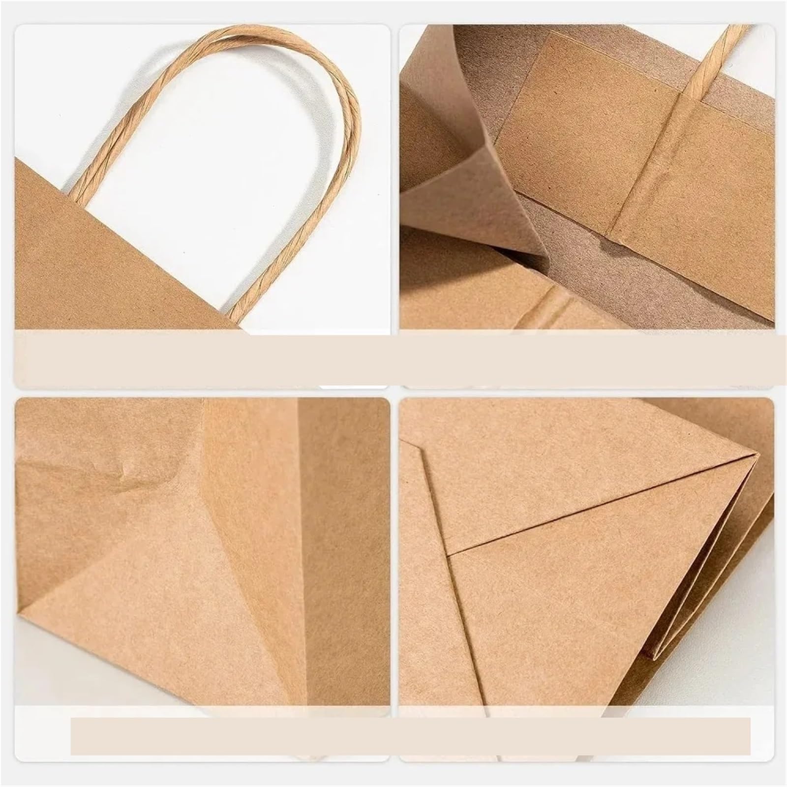 Sac en papier brun avec poignée for faire du shopping et des marchandises Pour Faire Du Shopping