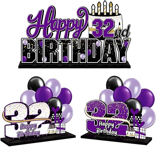 Miniatura 73 de LINGTEER Juego de centros de mesa de acrílico azul con texto en inglés «Happy 100th Birthday» – Decoración de regalo de fiesta de cumpleaños número