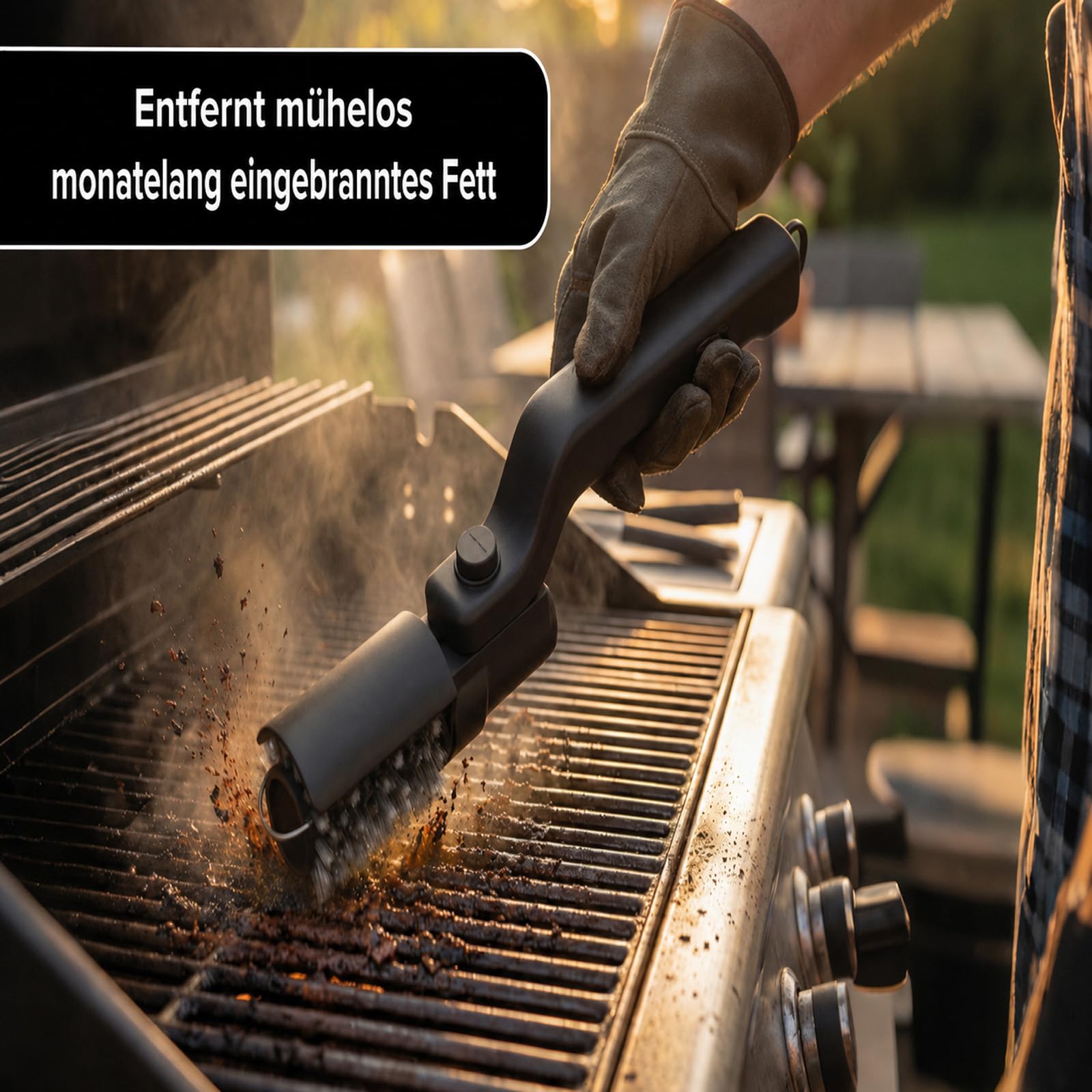 Vivalyo Grillmeister Pro, Grillmaster Pro Brush, Um 180° Verstellbar, 3 Reinigungsmodi, Austauschbare Edelstahl-Bürstenköpfe, Wasserdicht Nach Ipx7, USB-C-Anschluss