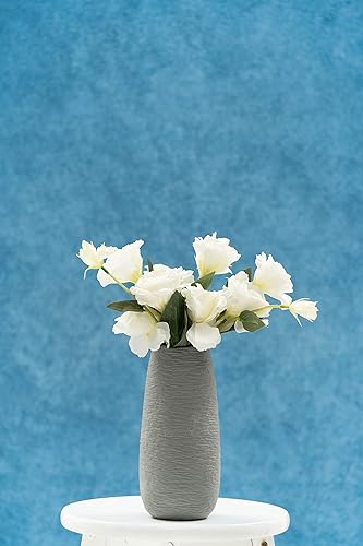 Miniatura 7 de Kate Telón de fondo plegable para fotos, fondo plegable gris y azul para fotografía de retrato, para video, para transmisión en vivo, 5 x 6.5 pies