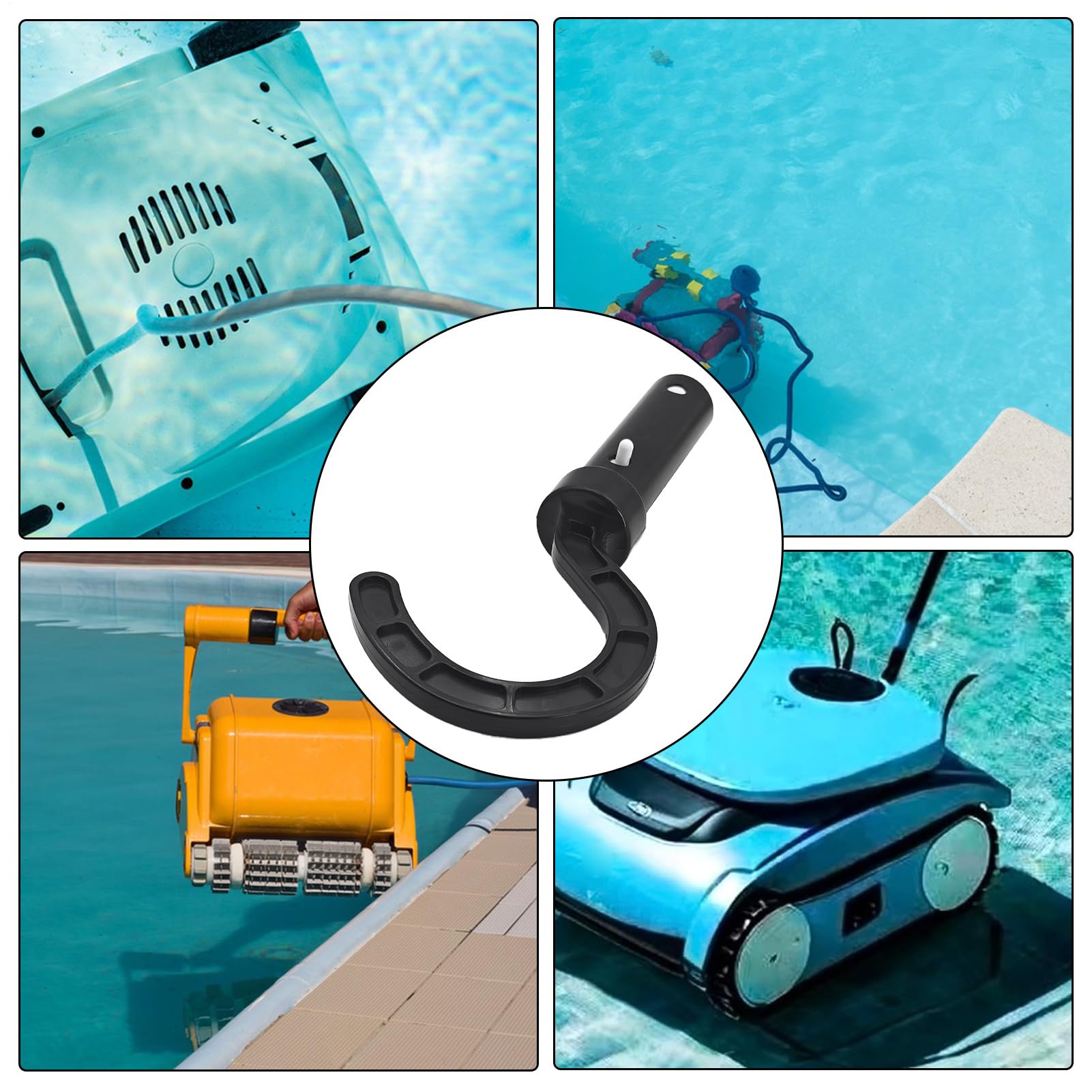 Crochet De Pièces Pour Nettoyeur De Piscine Robotique Crochets De Piscine Pour Poteaux Réglable, Cintre De Poteau De Piscines, Crochet Accessoires De Nettoyage Pour Robot De Piscines Sans Fil