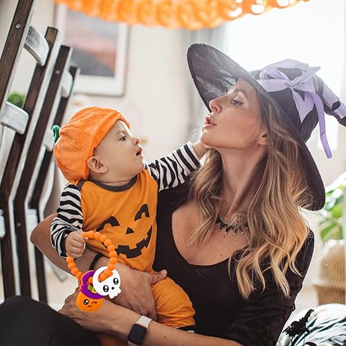 Miniatura 6 de Juguetes de Halloween para bebés, mordedores de calabaza, juguetes de dentición de silicona para bebés, regalos de Halloween, juguetes masticables