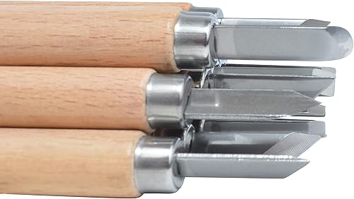 Miniatura 4 de Westcott CarboTitanium - Herramientas para tallar madera, tallado de jabón, impresión y escultura de arcilla, juego de 12 piezas