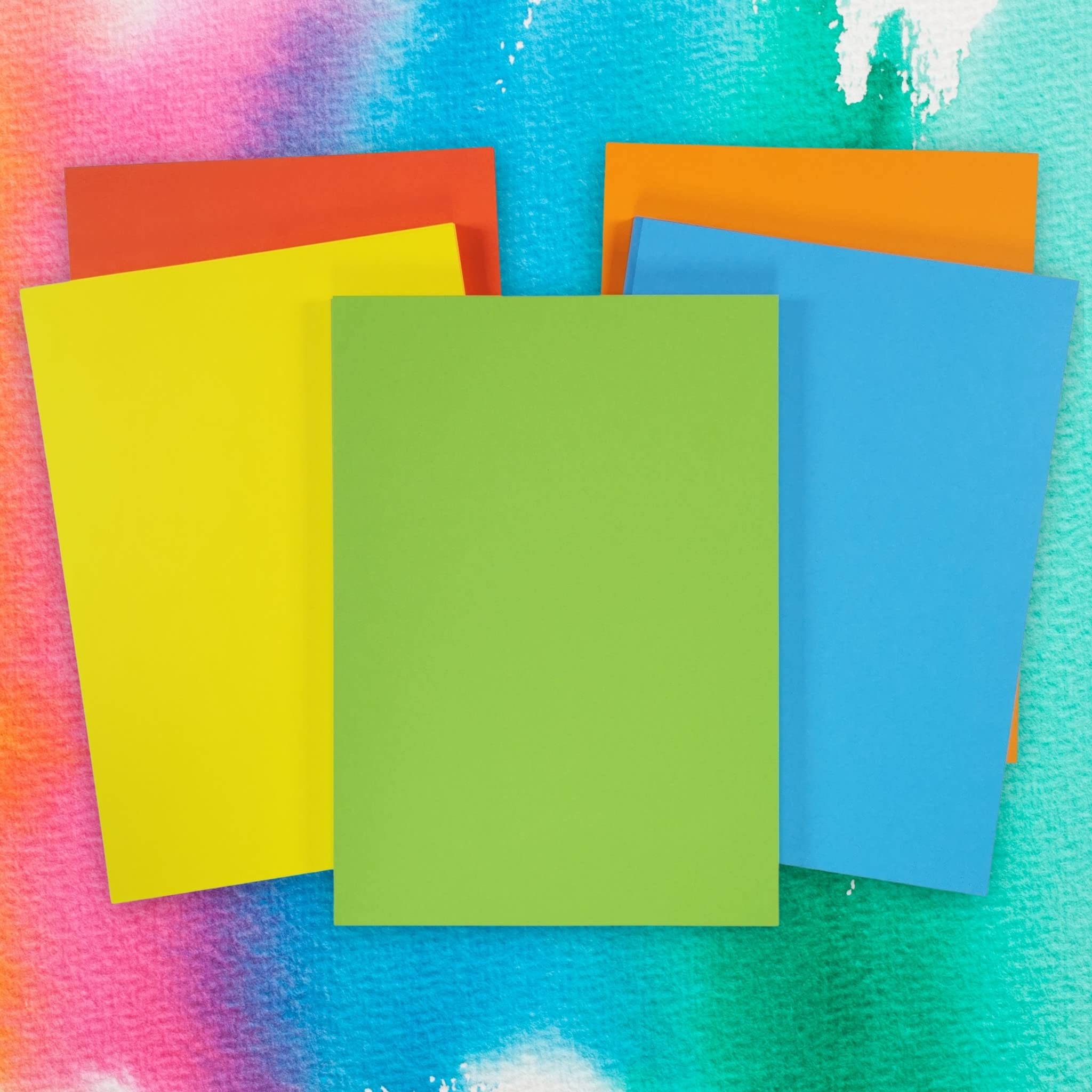 BCreativetolearn Lot de 250 feuilles de papier cartonné A4 aux couleurs vives 160 gm² 5 couleurs – Utilisation pour la fabrication de cartes, l'impression, la copie, le dessin, les arts et les