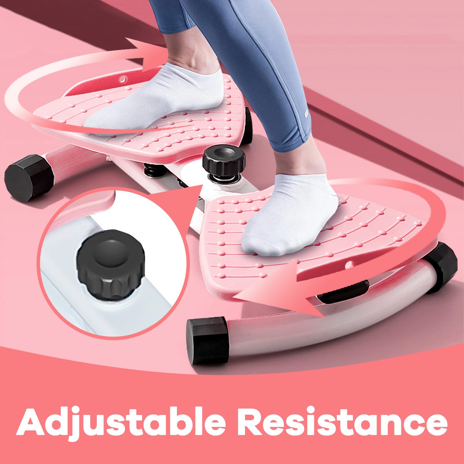 Twist Disque de Taille avec Corde de Traction, Disque de Torsion Fitness pour les Femmes Appareil Taille, Exercices pour les Hanches Abdominaux Entraîneur pour Entraînement à Domicile