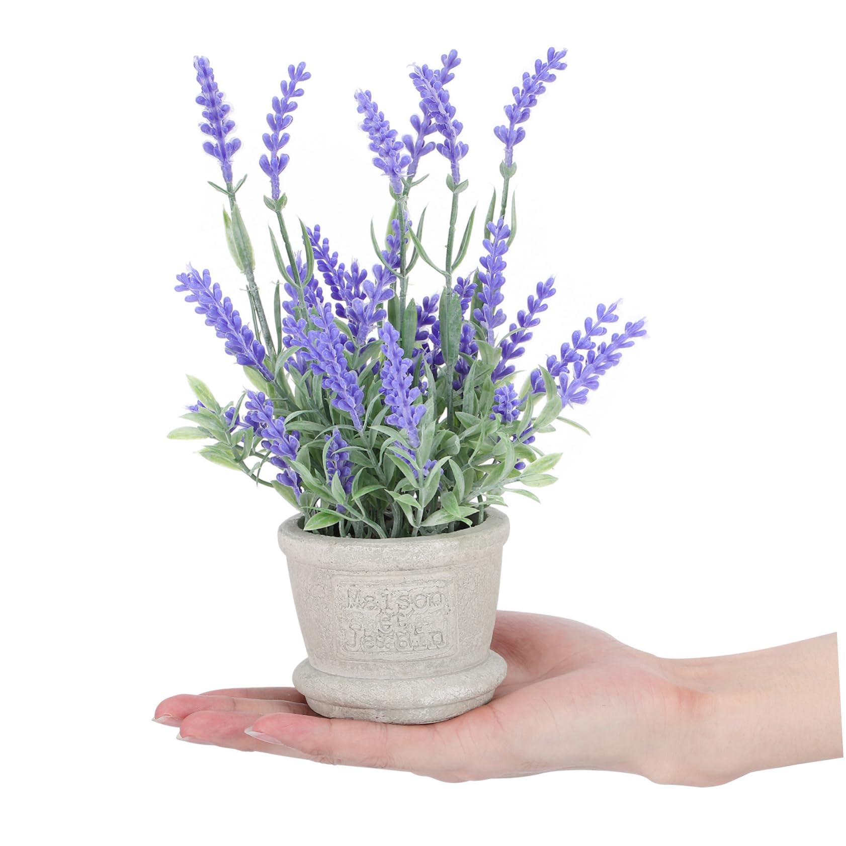 IMIKEYA Artificial Lavender Plant in Pot Faux Lavender Decorative Artificial Flower for Home Office Window Sill Table Decoration Relaxing Eye Fatigue Relief - Image 3