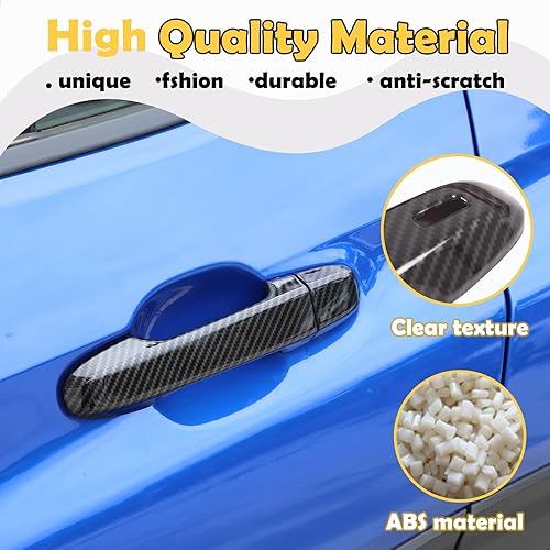 Miniatura 3 de Cubierta para manija de puerta exterior de automóvil compatible con Subaru WRX 2021-2023, borde de cubierta de manija de puerta inteligente lateral