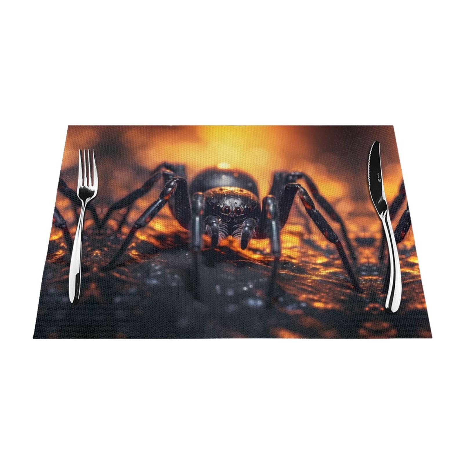 Set de table imprimé araignée lumineuse pour sublimer vos dîners au restaurant ou en famille