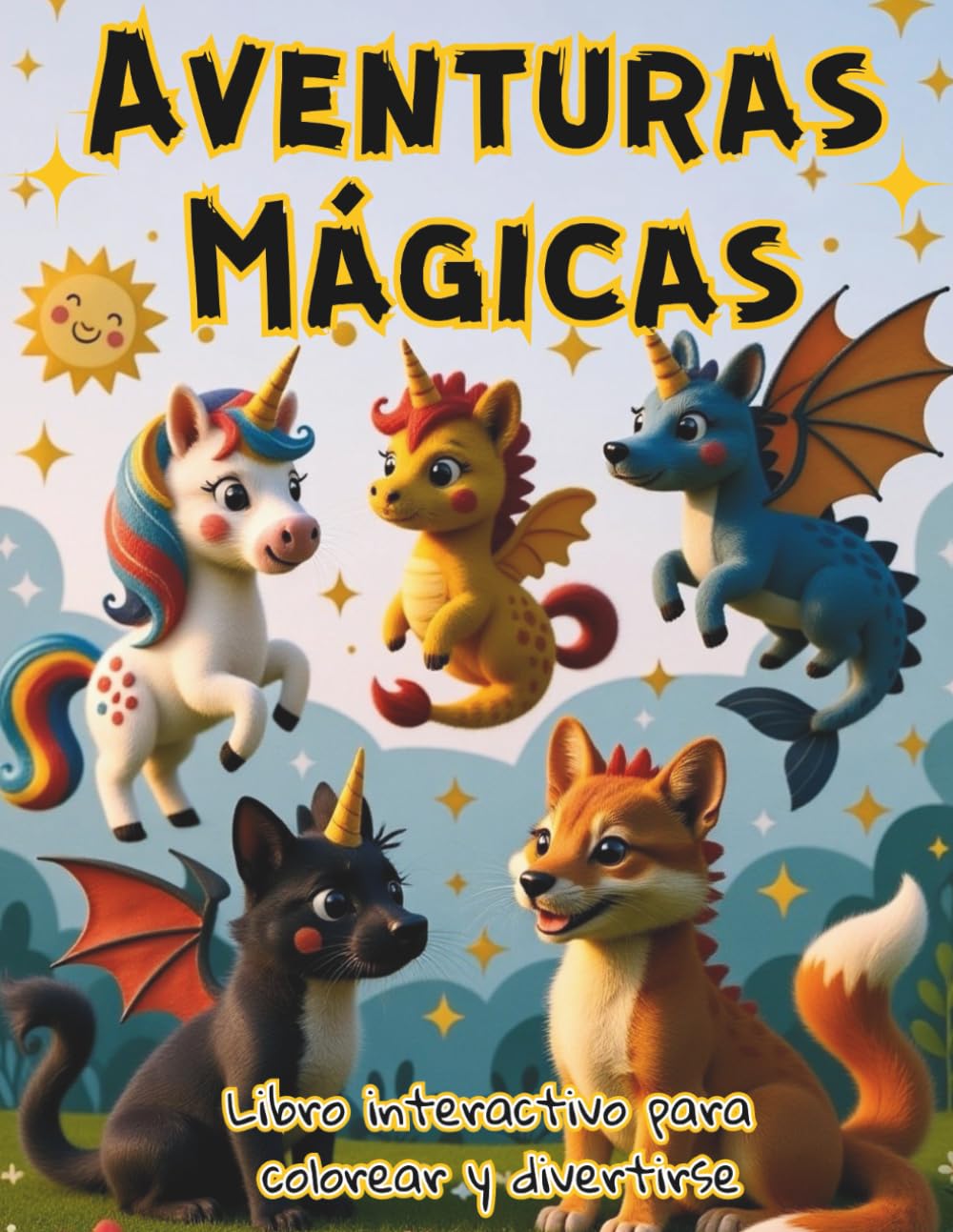 Aventuras Mágicas para Colorear | 30 páginas | 8.5 x 11 | Español | Spanish: Animales mágicos y criaturas fantásticas para niños y niñas | Desarrolla la creatividad, relájate y diviértete coloreando