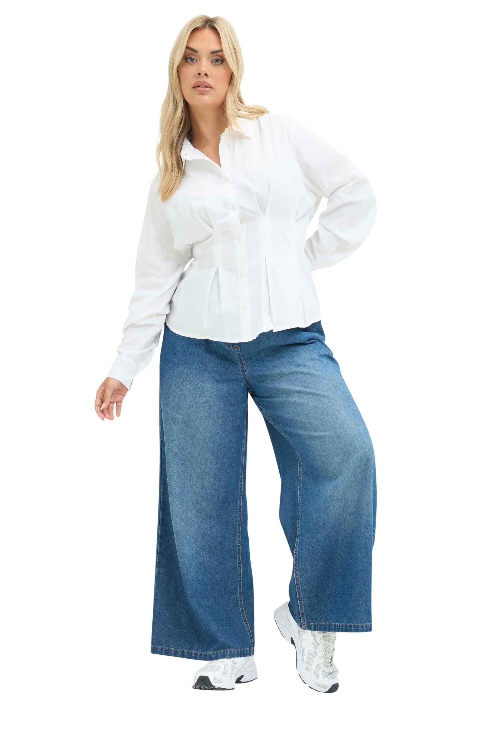 Yours Limited Collection Curve Cinched Seam Detail Shirt - Women's - Plus Size Curve