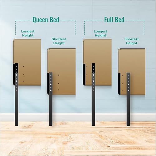 Miniatura 4 de Naomi Home Jessenia - Cabecera capitonada tapizada para cama de tamaño matrimonial, 12 posiciones ajustables, cabecero montado en la pared, cabecera