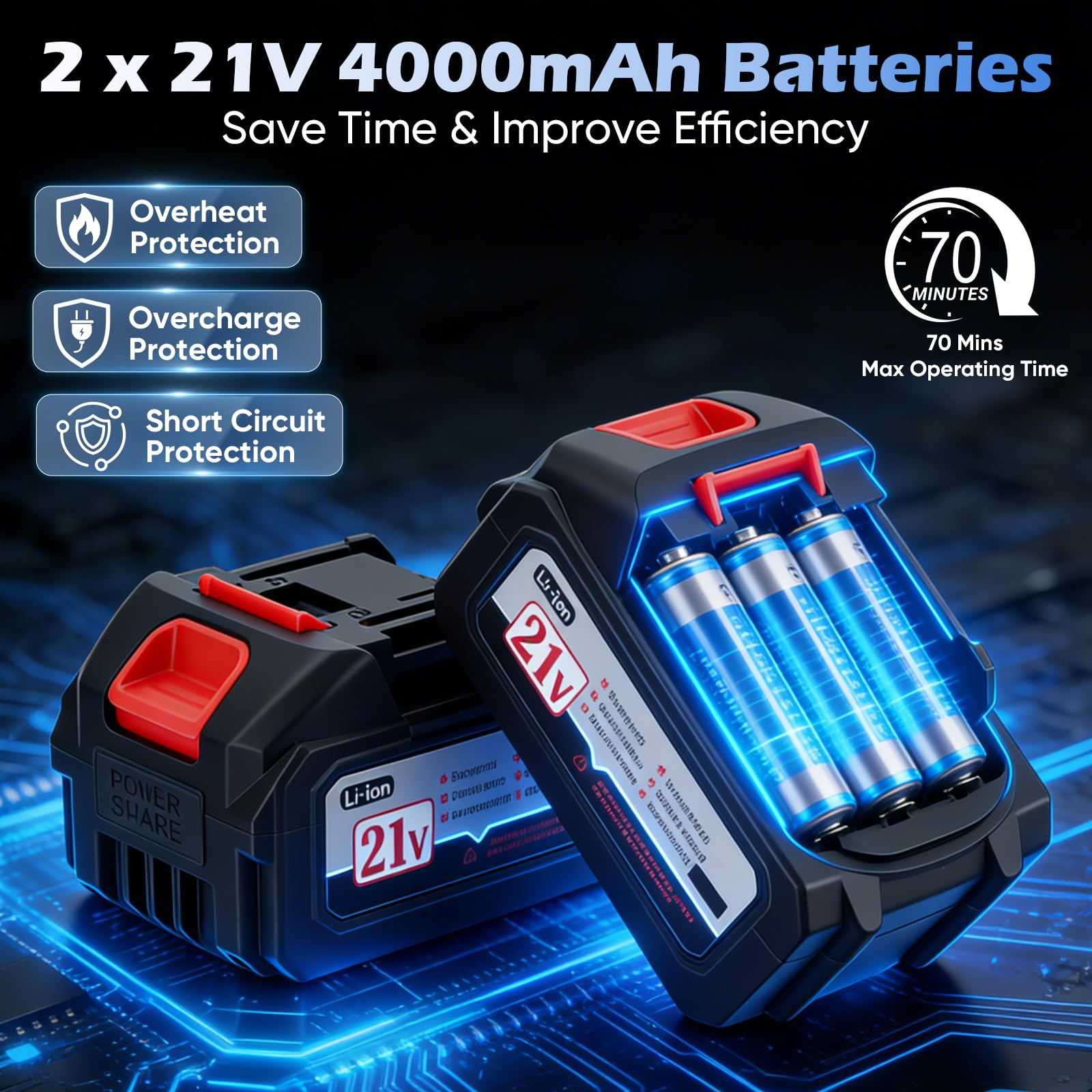 Pulverizador de pintura, 21 V, 300.000 rpm, batería con 2 baterías de 4000 mAh, 5 boquillas y 3 modos de pulverización, depósito de 1400 ml para terrazas, paredes, vallas, cobertizos, techos
