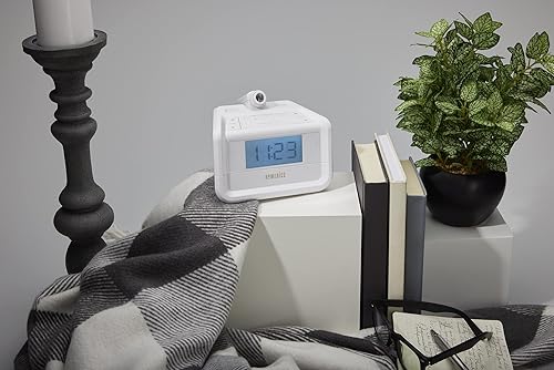 Miniatura 7 de HoMedics Dual Alarm Digital FM Clock Radio Time Projection, 8 Relaxing Nature Sounds, LED Display, Multi-Alarm Snooze, Sleep Timer, Nightlight,