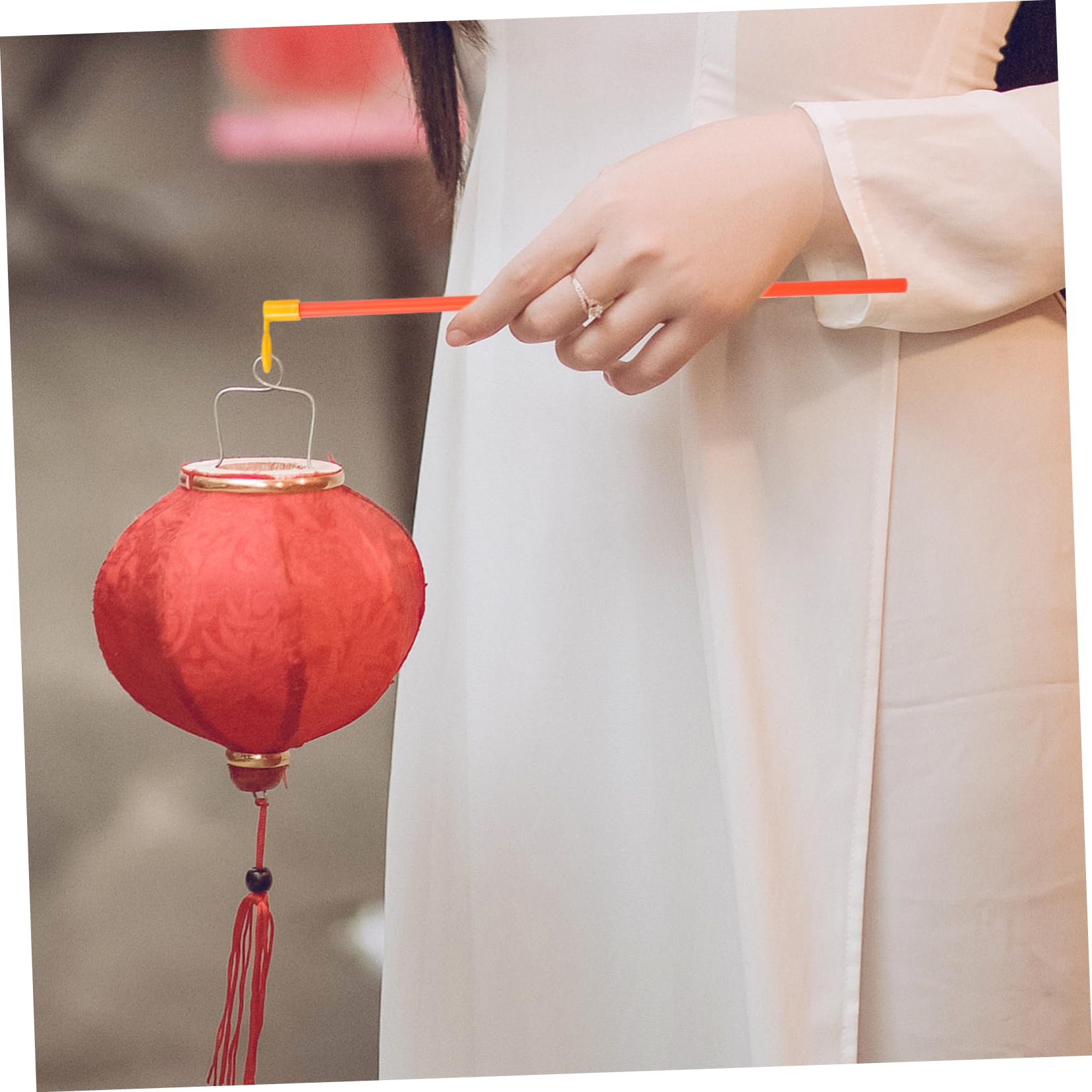 Yardwe 10-Pack Reusable Lantern Pole Handles Easy to Assemble Plastic Lantern Sticks for DIY Decorations