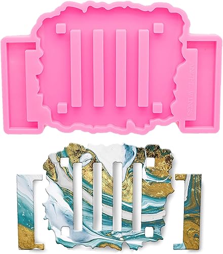 Molde de silicona súper brillante para soporte de posavasos, manualidades, decoración, herramientas de fabricación, molde de resina de silicona apto