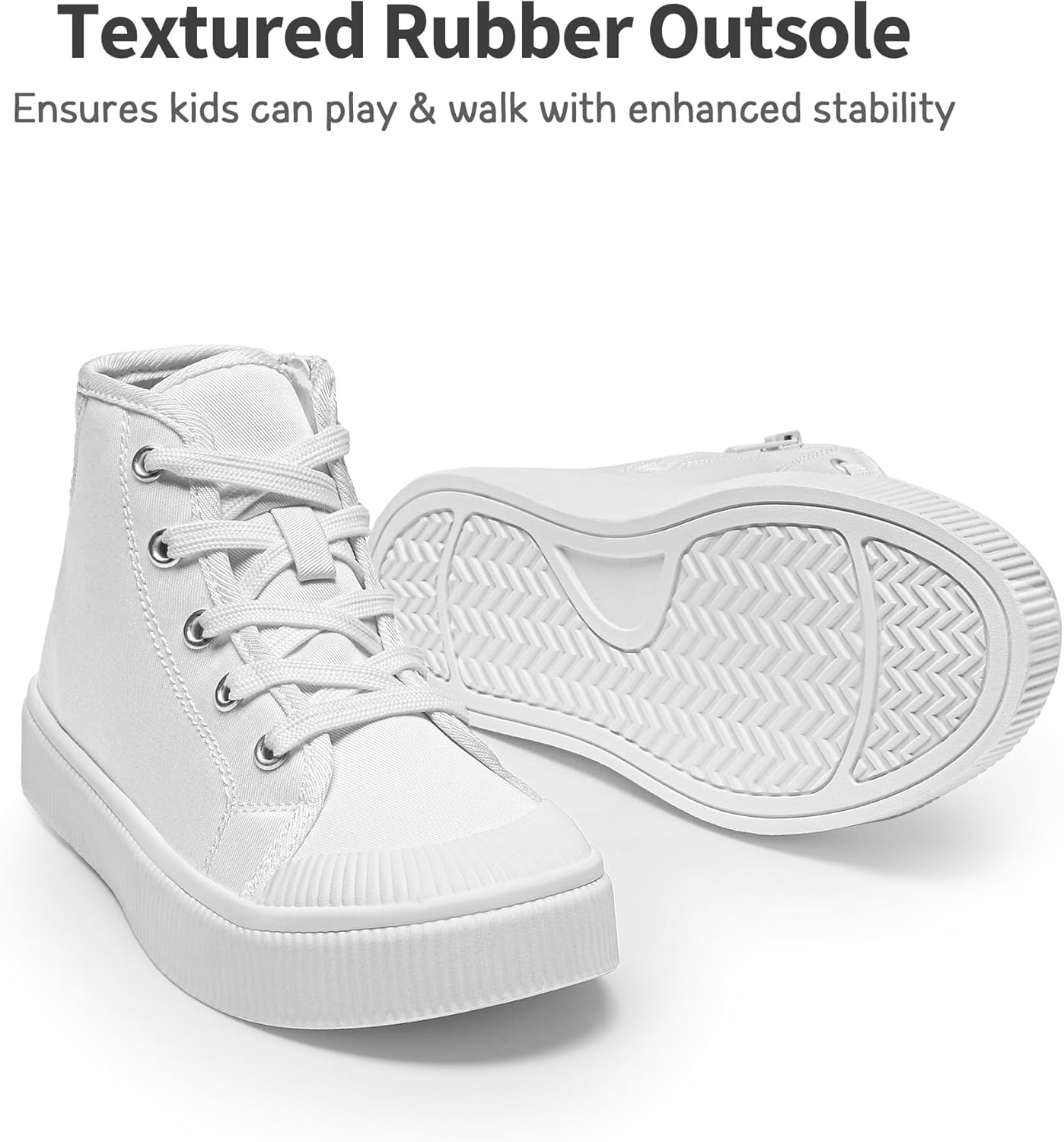 DREAM PAIRS Kids Sneakers Little Boys Girls High Top Canvas Shoes LilLegends CourtStar Casual Walking Shoes - Image 4