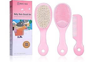 3-Piece Minnie Mouse Hair Brush and Comb Set for Tots (Pink)