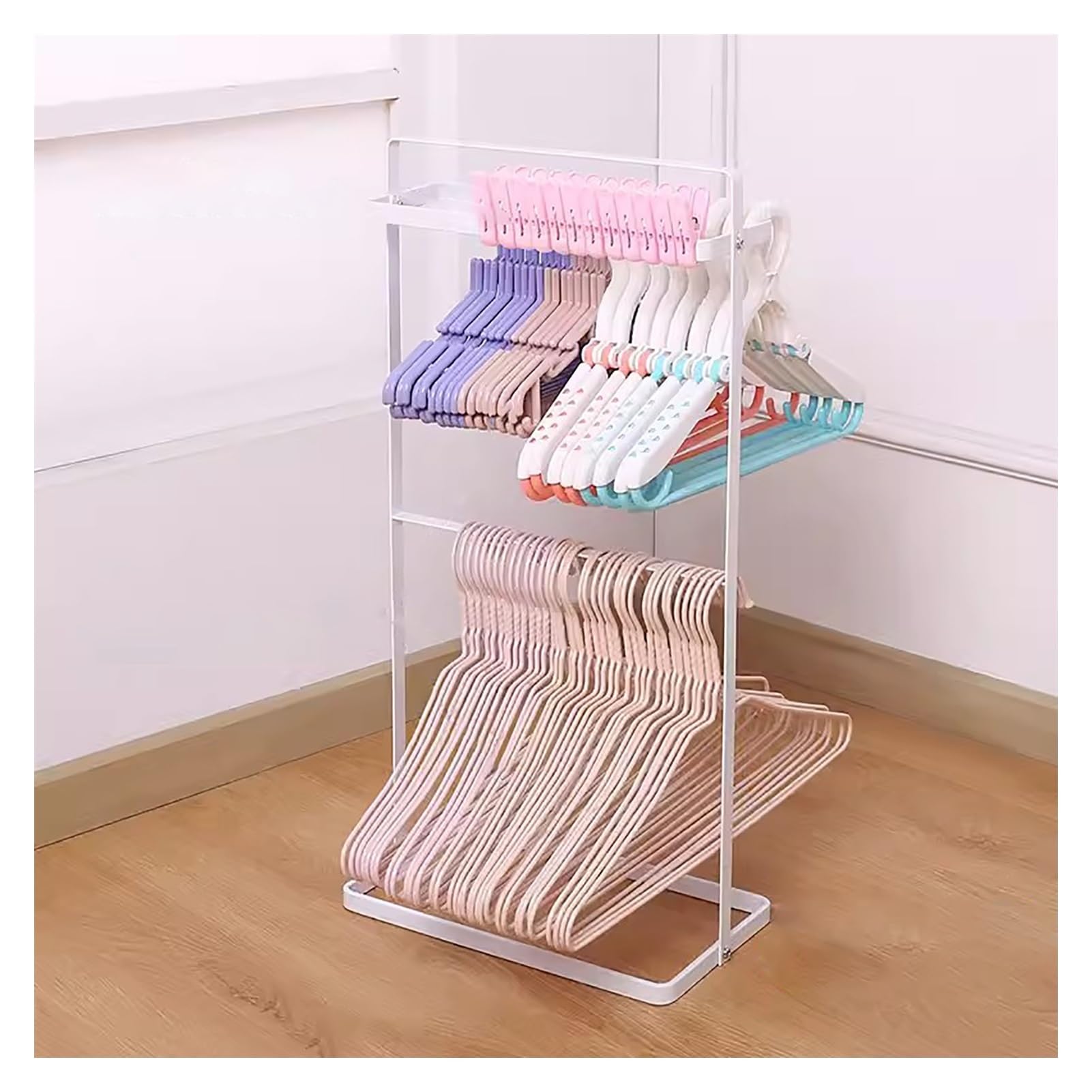 KLYDBMYT Large capacity Hanger Organizer Stacker,40cm High Clothes Hanger Stacker Holder,Detachable Hanger Storage Organiser,Clothes Hanger Organizer Rack(Size:M)