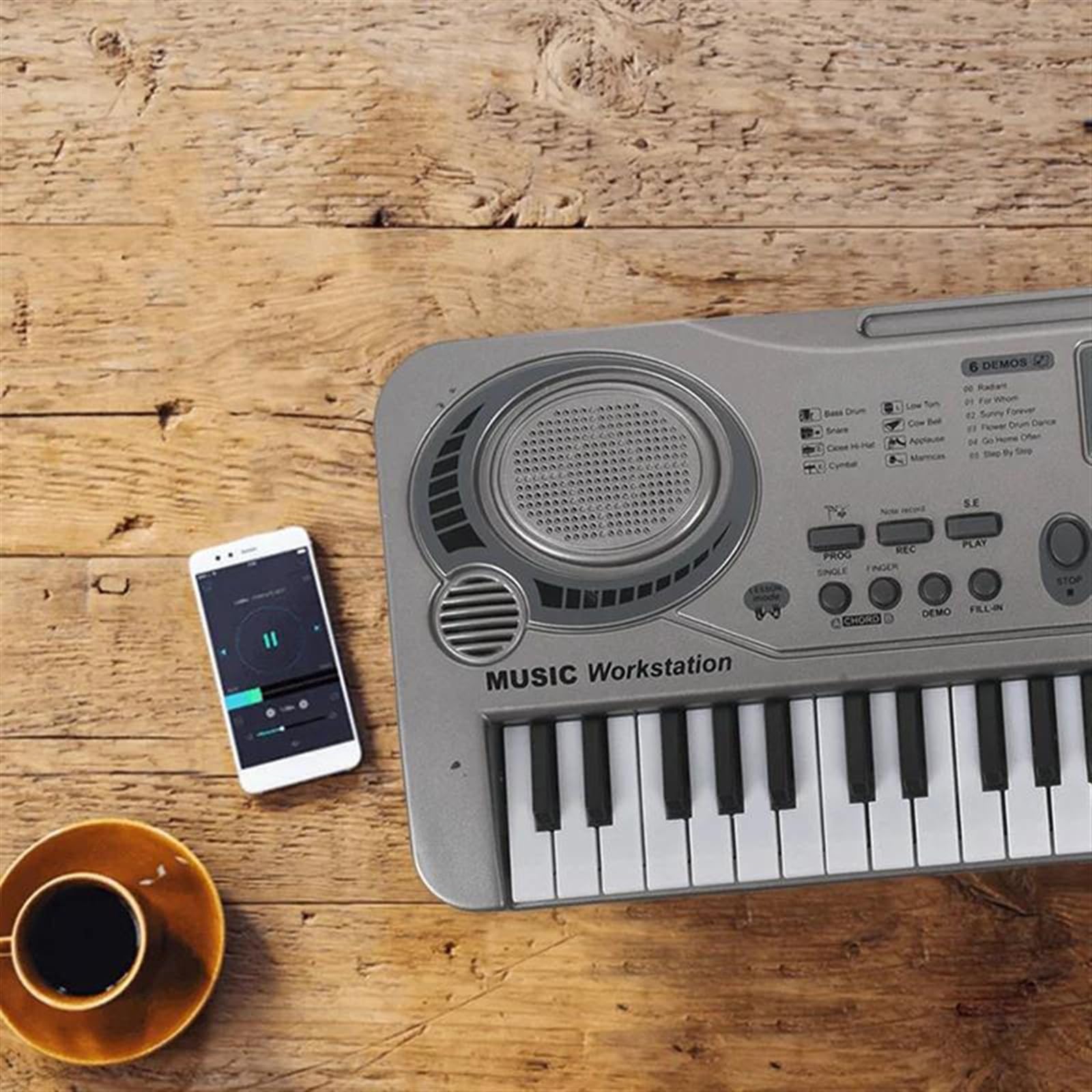 Amazon | 61 キー内蔵スピーカーキーボードピアノ楽器 21 インチ音楽