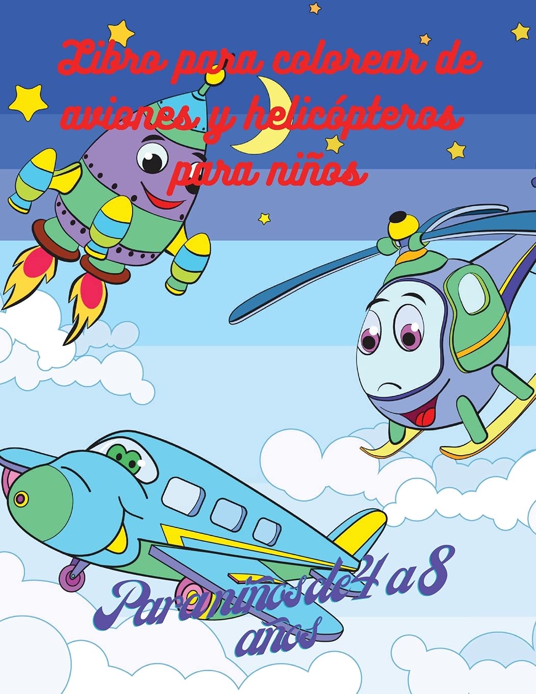 Libro para colorear de aviones y helicópteros para niños: Libro de Diseños de Aviones y Helicópteros, 50 Adorables Diseños de Aviones y Helicópteros ... de Actividades con Aviones y Helicópteros