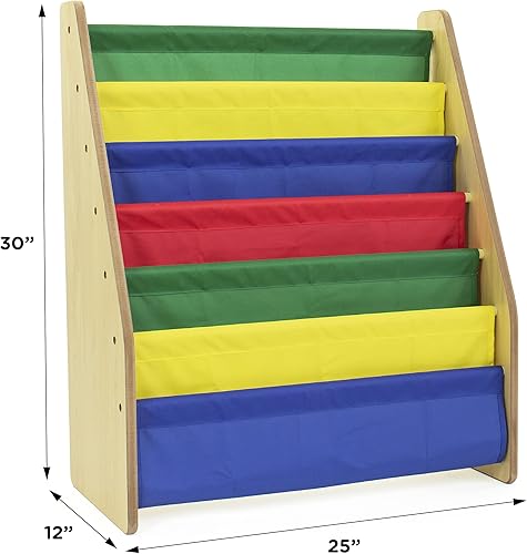 Miniatura 3 de Humble Crew Estantería para niños de gran tamaño natural Gris/Blanco, Colores primarios