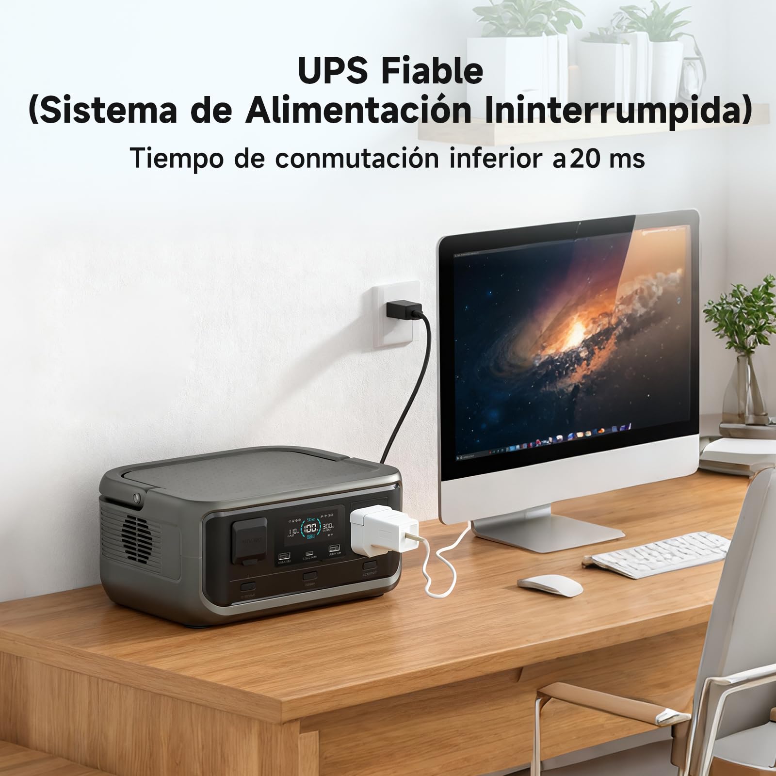 ALLPOWERS VOLIX P300 Generador Solar Portátil 300W(pico 600W)/256Wh,Batería LiFePo4,SAI<20ms,MPPT 110W max,Carga Rápida 80% en 1h,Incluye Panel Solar SP027-100W,para Hogar Emergencias Exteriores — view 5