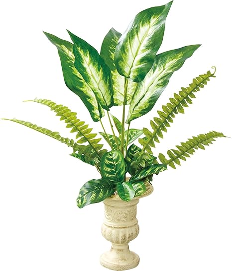 Amazon ポピー 造花の観葉植物 ディフェンバキアミックスポット Gla 1171 造花 オンライン通販