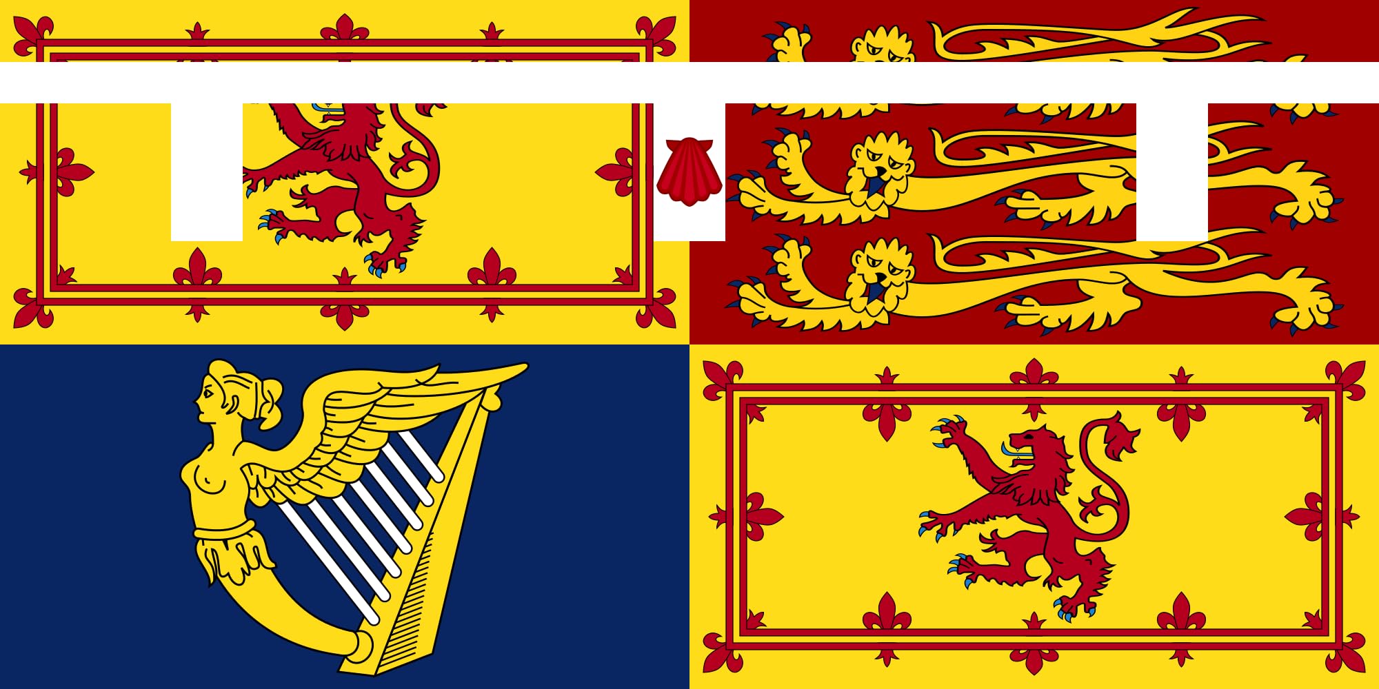 Drapeau Royal Standard Prince William Écosse grand format