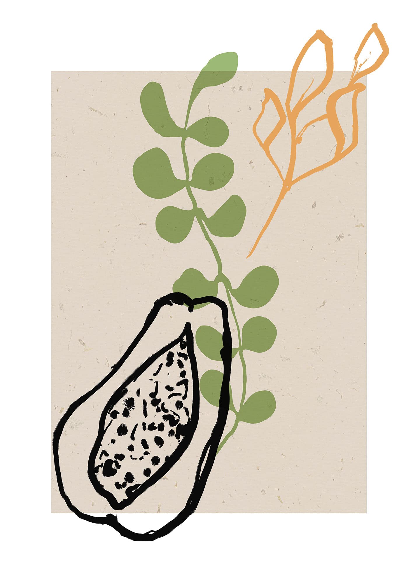 Komar Wandbild Papaye du paradis, 50 × 70 cm